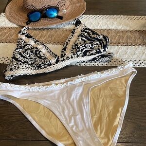 Lucky Brand floral halter bikini top only